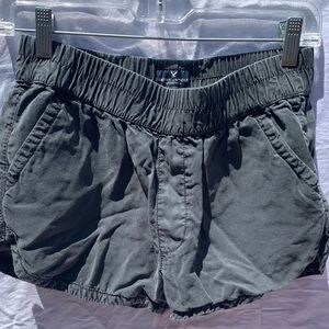 gray american eagle shorts